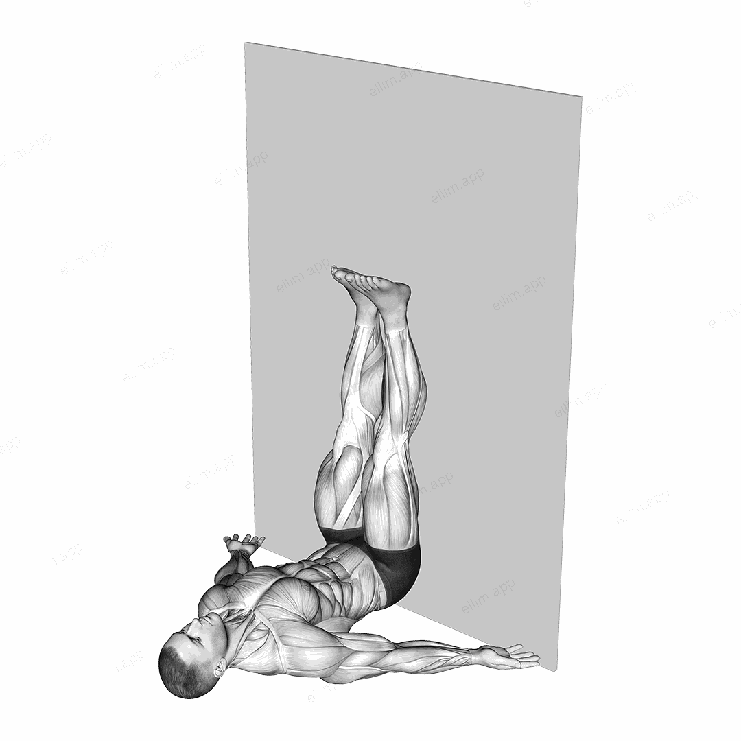 Legs-up The Wall Yoga Pose exercise targeting Stretching