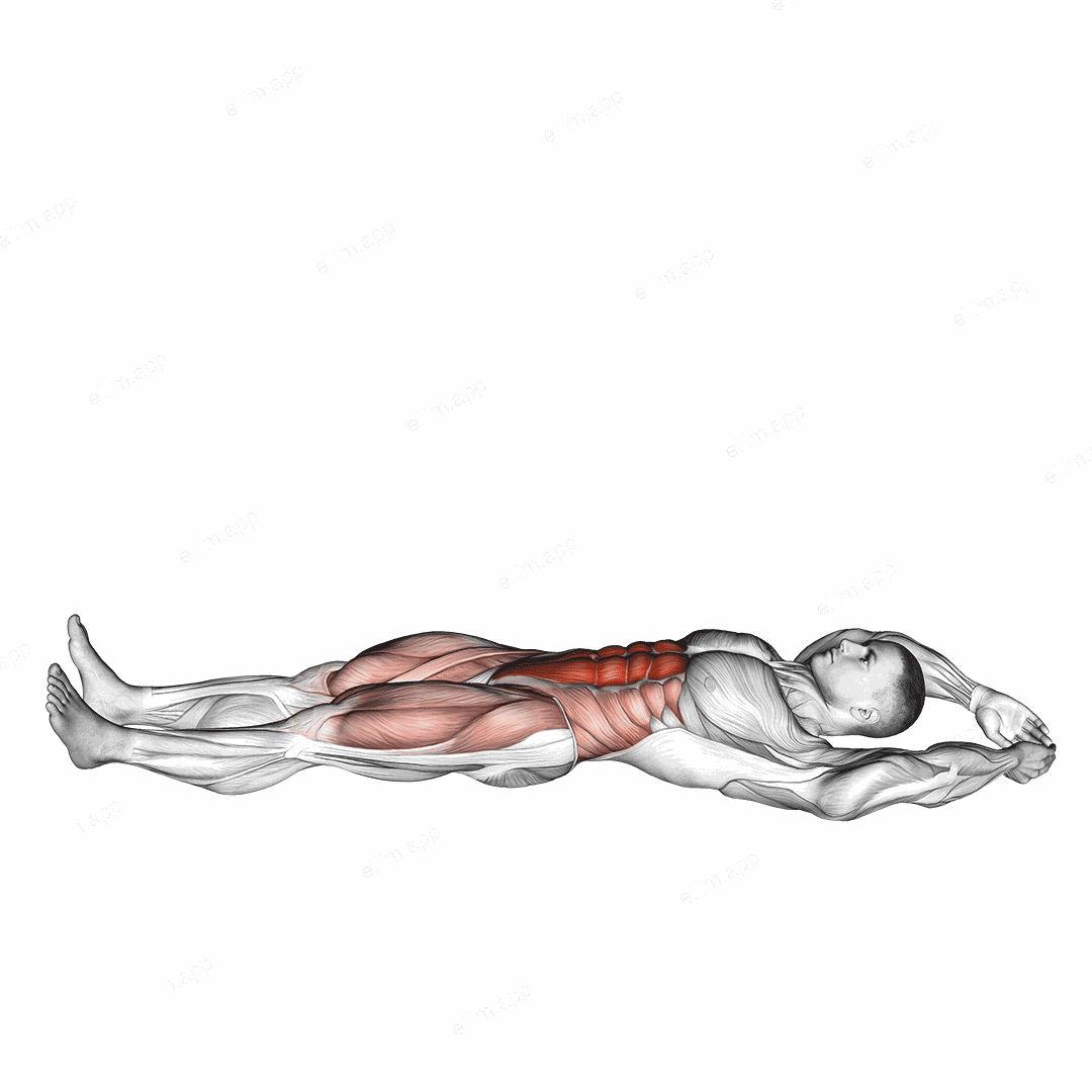 Jackknife Sit Up exercise targeting Waist