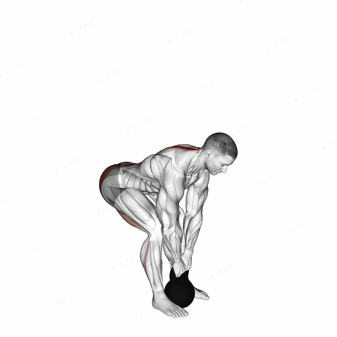 Kettlebell Good Morning exercise targeting Hips and Hamstrings