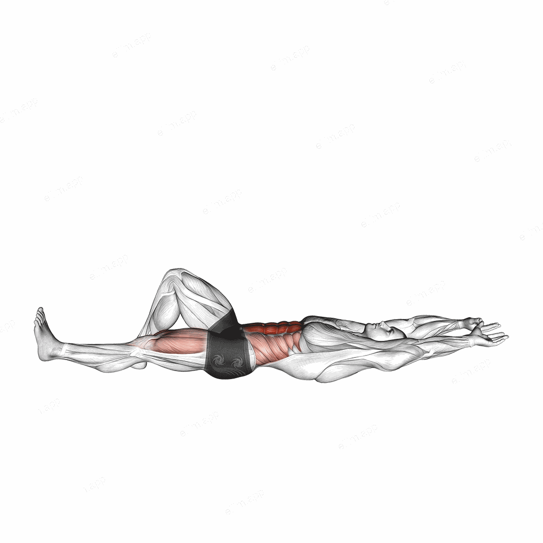 Flexion Leg Sit up (straight arm) exercise targeting Waist and Rectus Abdominis