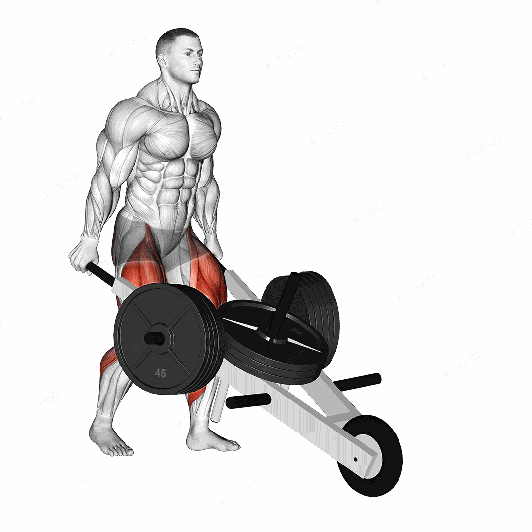 StrongMan Wheelbarrow exercise targeting Thighs