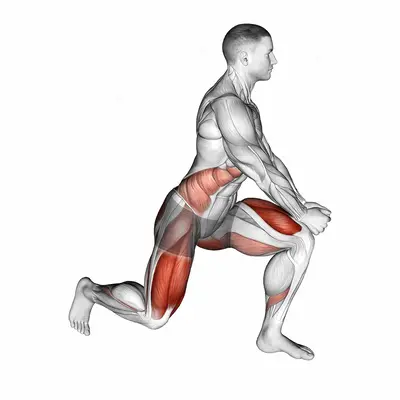 Crossover Reverse Lunge exercise targeting Thighs