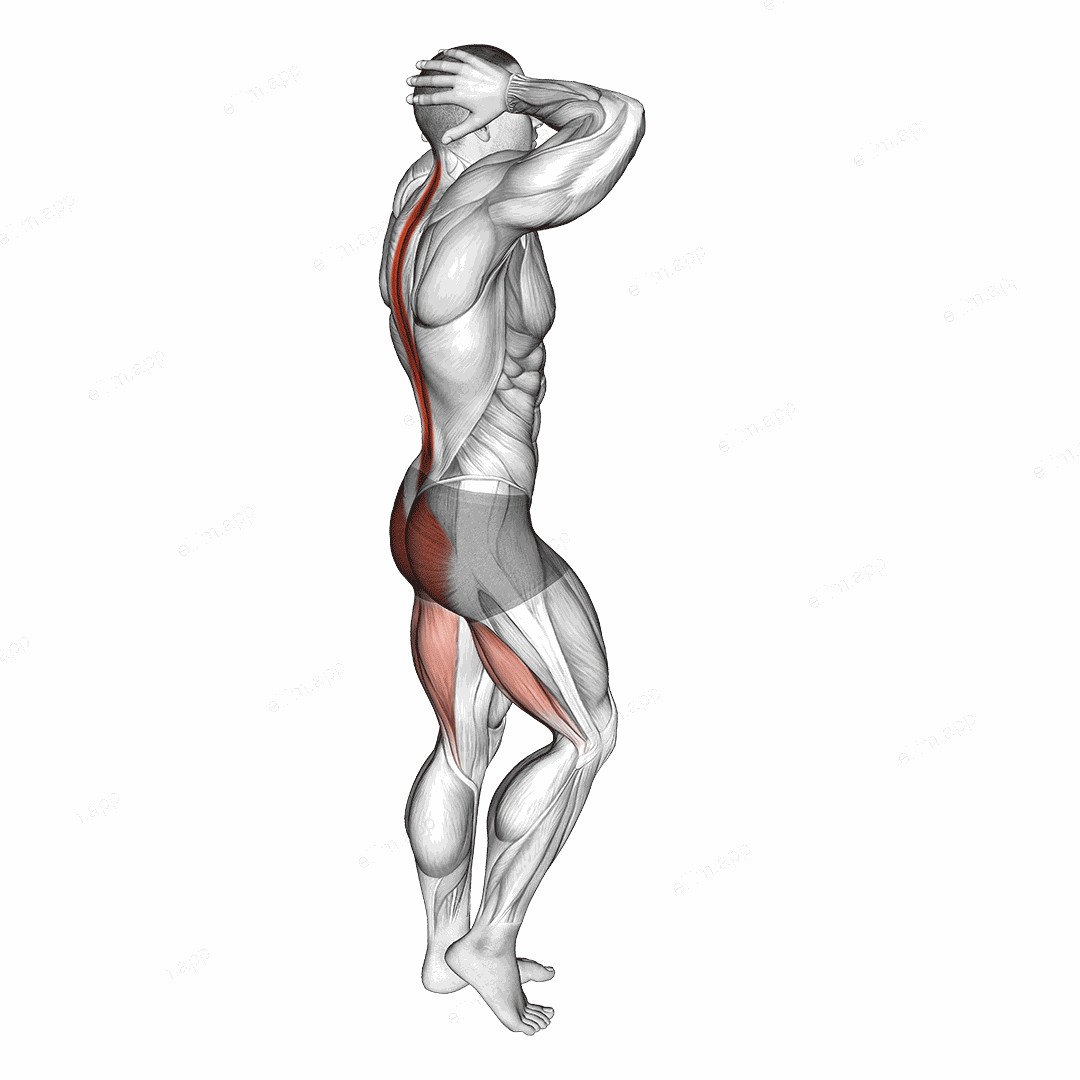 Bodyweight B Stance Good Morning exercise targeting Hips