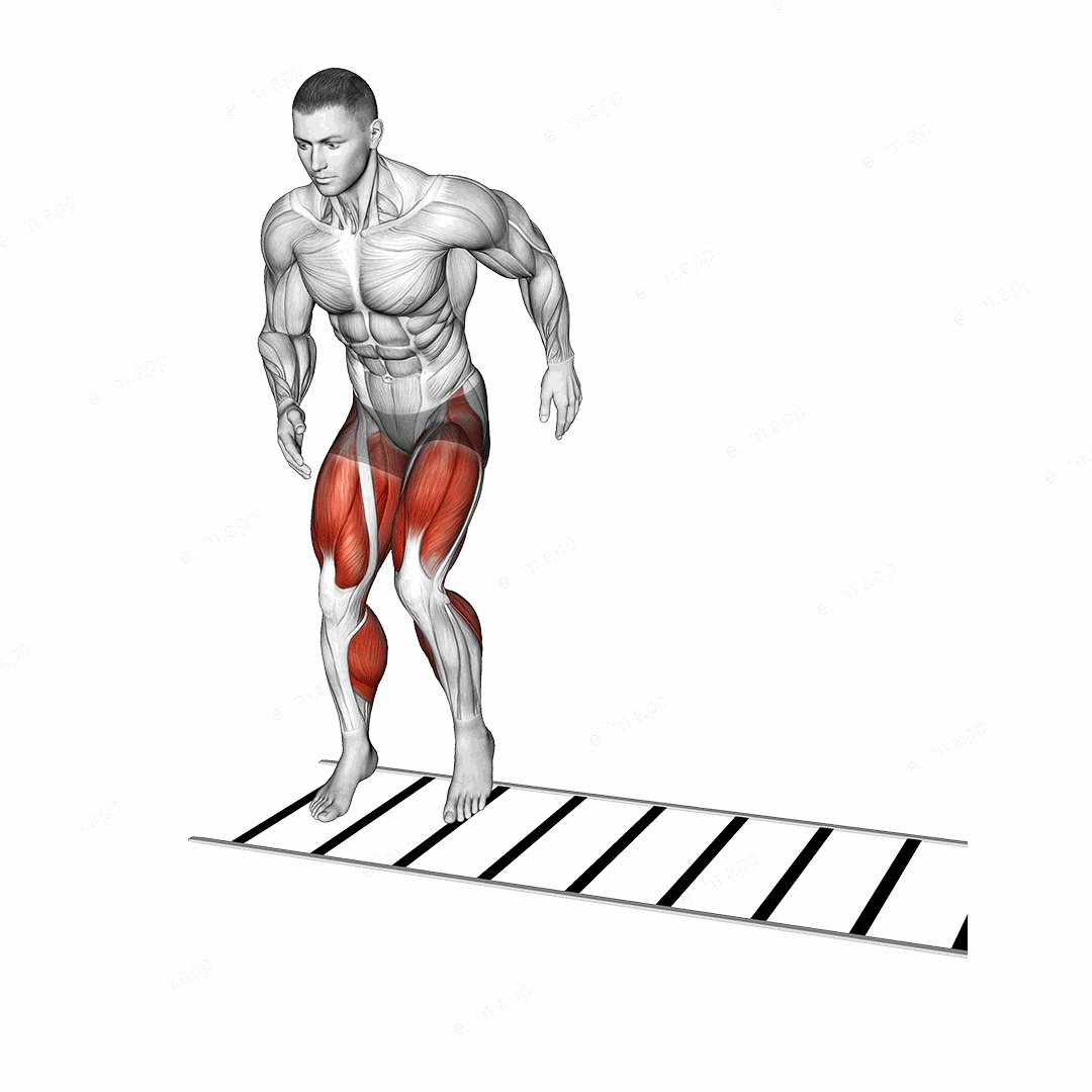 Lateral Ladder Drill exercise targeting Plyometrics