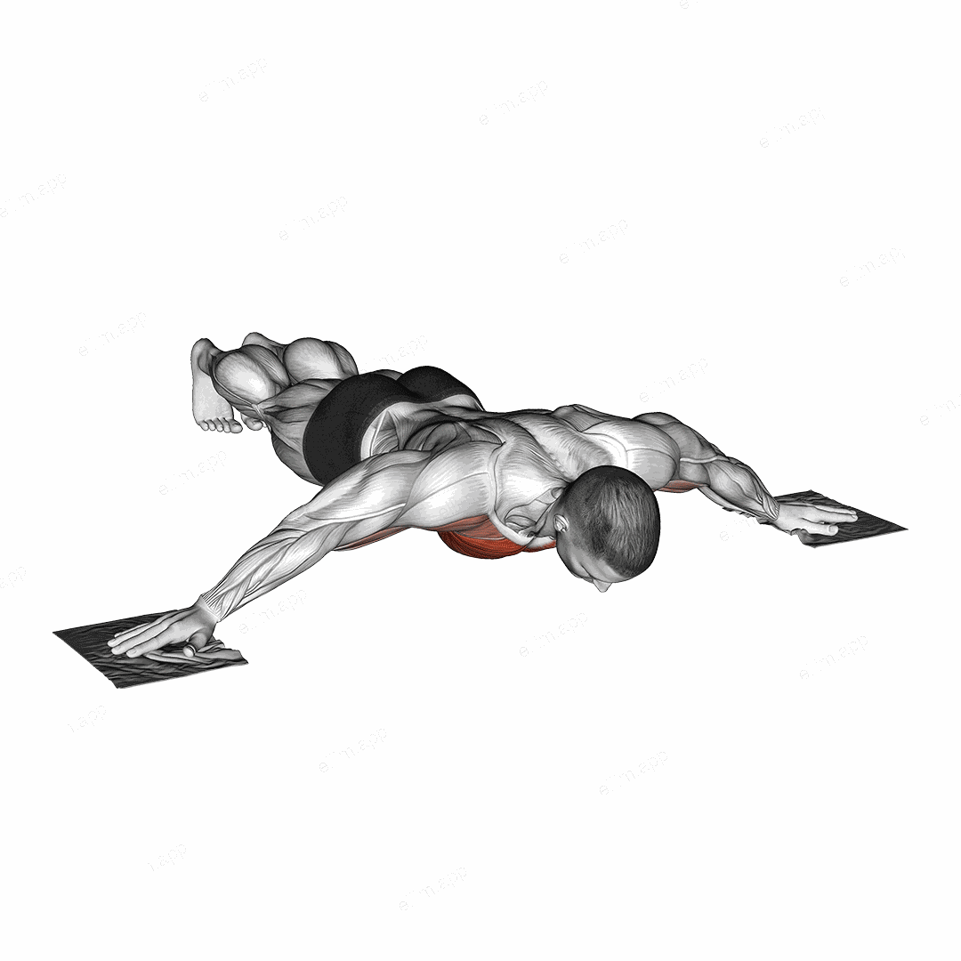 Floor Fly with Towels exercise targeting Chest and Pectoralis Major Clavicular Head