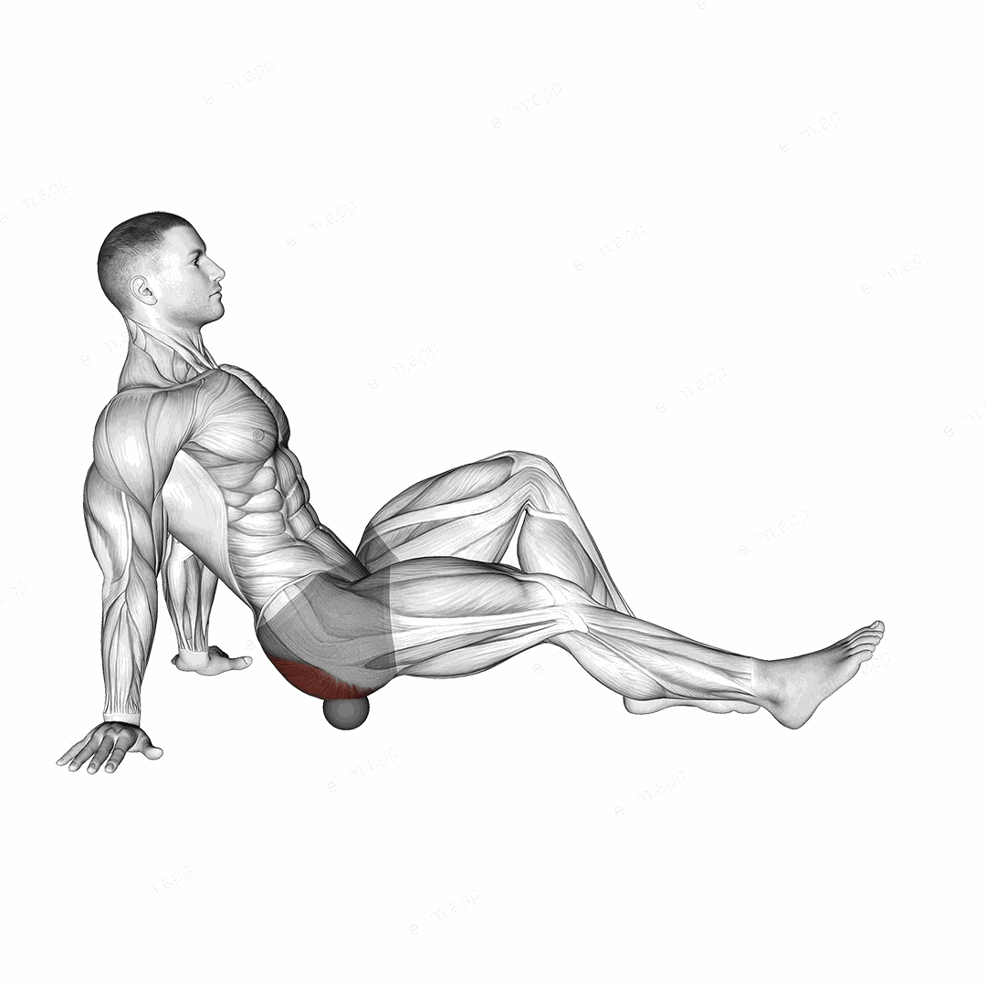 Roll Ball Piriformis exercise targeting Hips