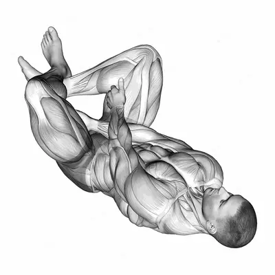 Reclining Lower Trunk Extensor Stretch exercise targeting Hips