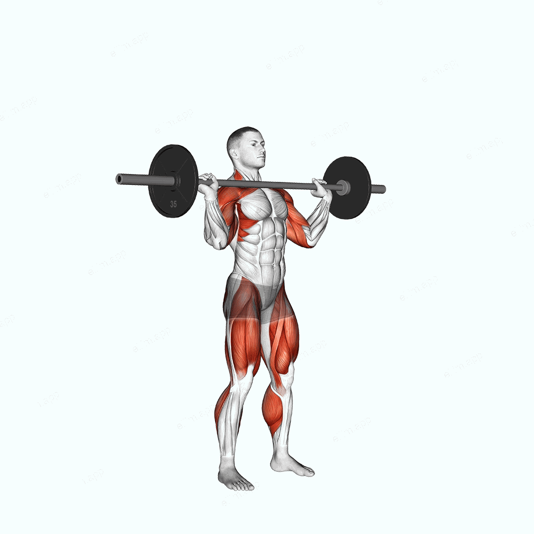Barbell Split Jerk exercise targeting Weightlifting and Adductor Magnus