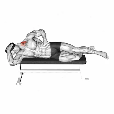 Weighted Side Lying Side Neck Raise exercise targeting Neck