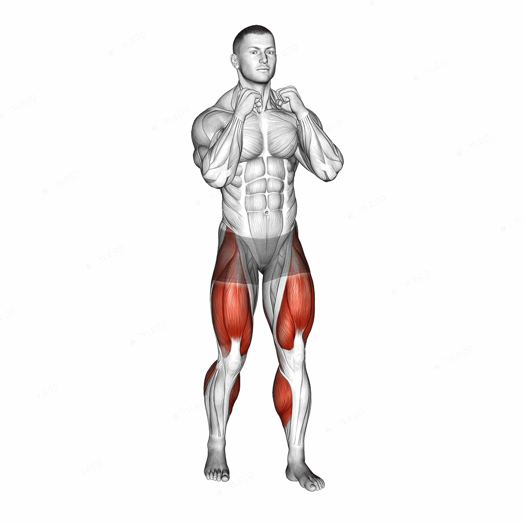 Boxer Shuffle exercise targeting Hips and Thighs