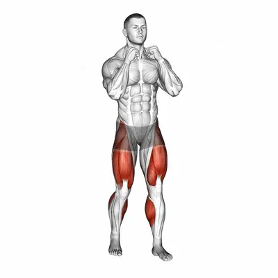 Boxer Shuffle exercise targeting Hips and Thighs