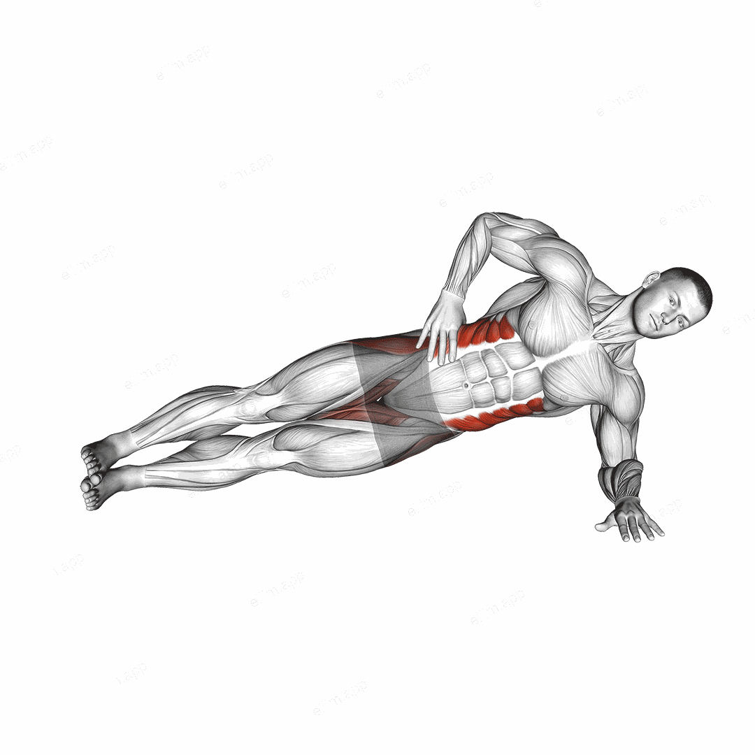 Side Plank Leg Lift exercise targeting Waist