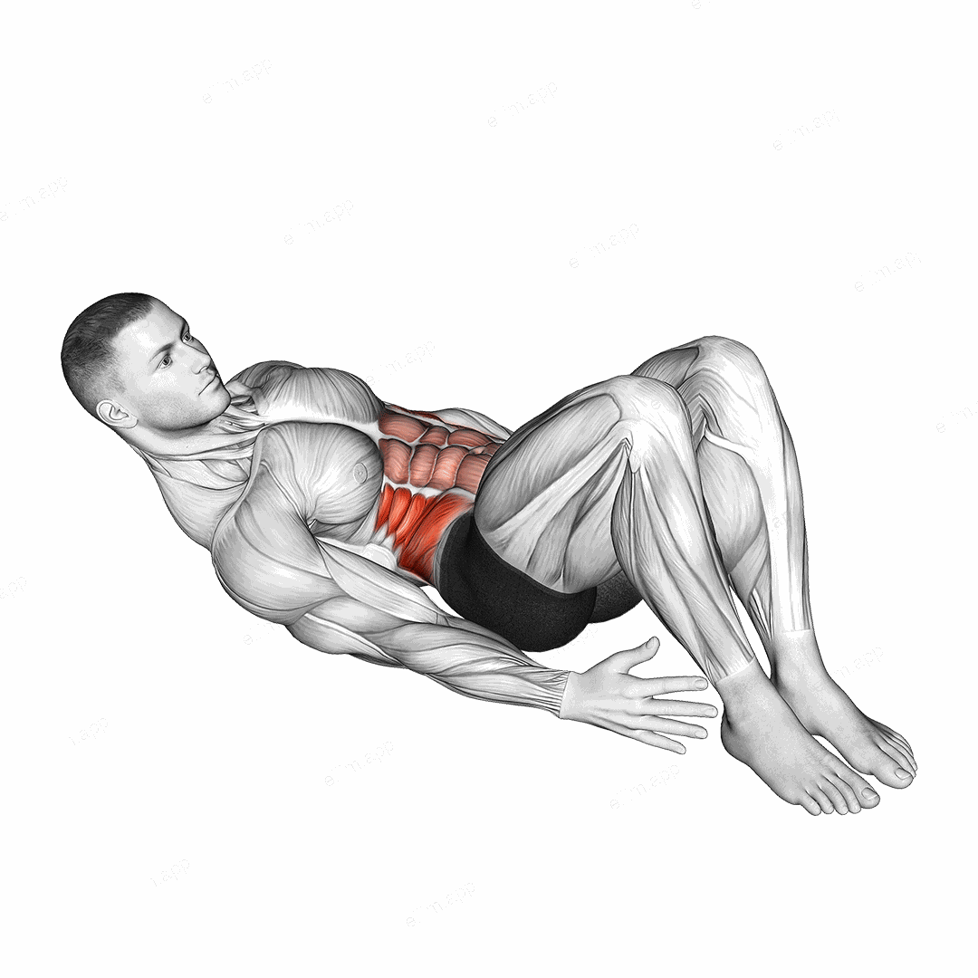 Alternate Heel Touchers exercise targeting Waist and Obliques