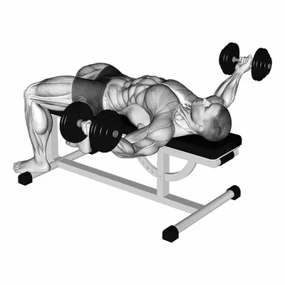 Dumbbell Flat Flye Hold exercise targeting Chest