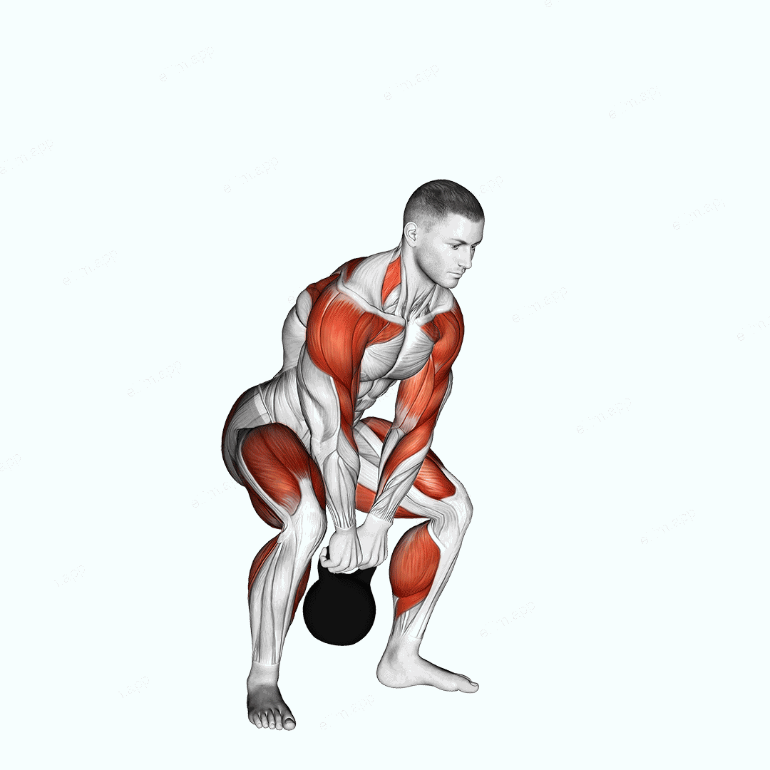 Kettlebell Open Palm Clean exercise targeting Weightlifting