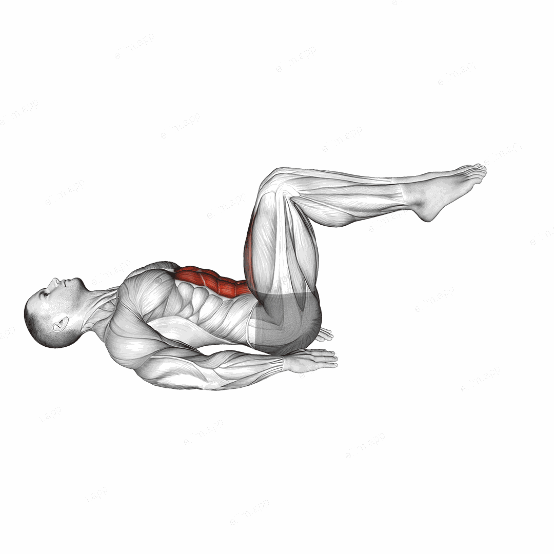 Lying Alternate Toe Touch Floor exercise targeting Hips