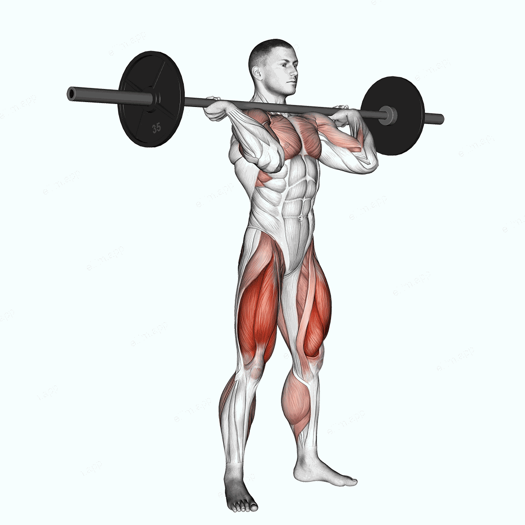 Squat Jerk exercise targeting Thighs