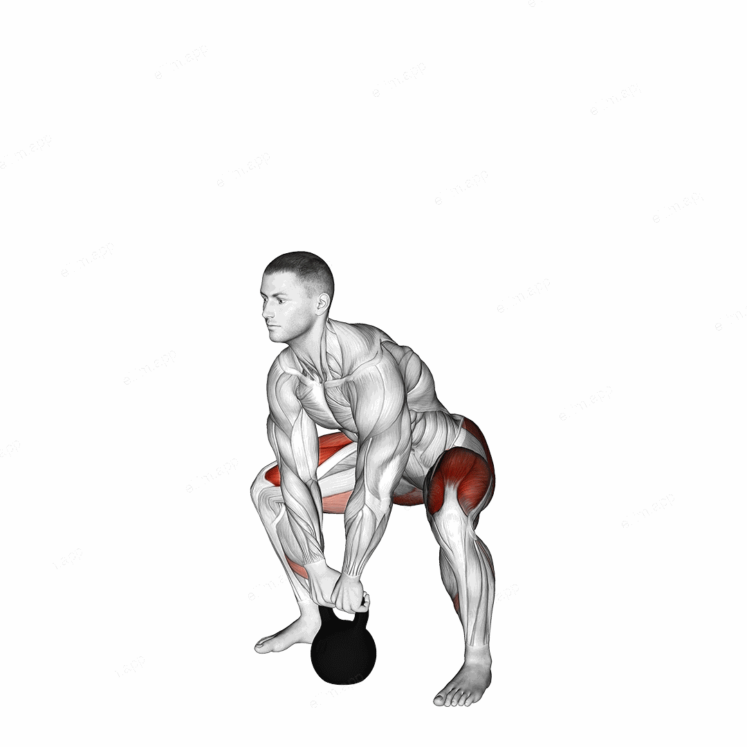 Kettlebell Sumo Deadlift exercise targeting Hips