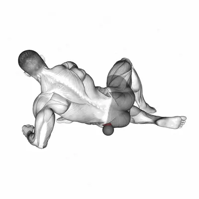 Roll Ball Gluteus Medius exercise targeting Hips