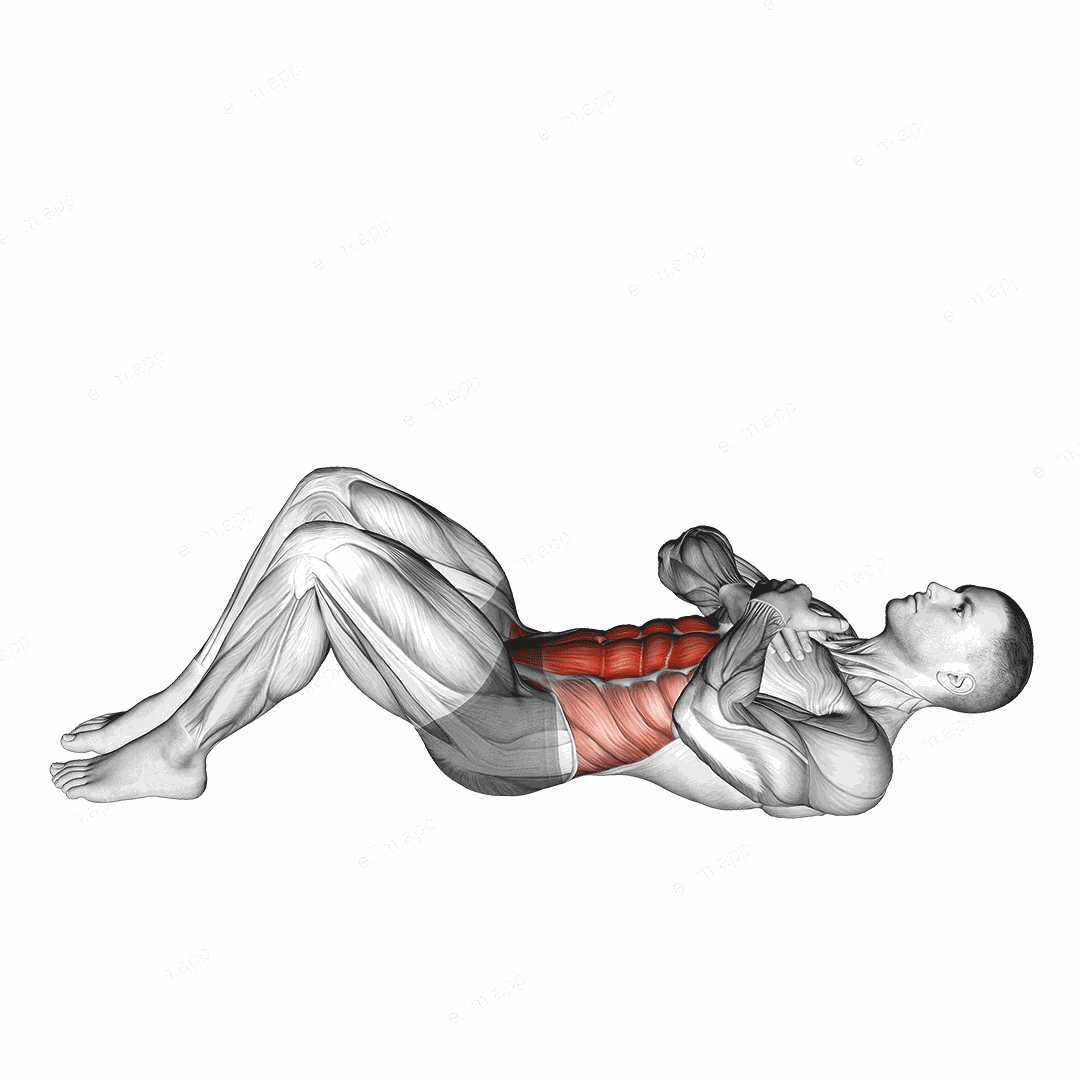 Sit-up with Arms on Chest exercise targeting Waist and Iliopsoas
