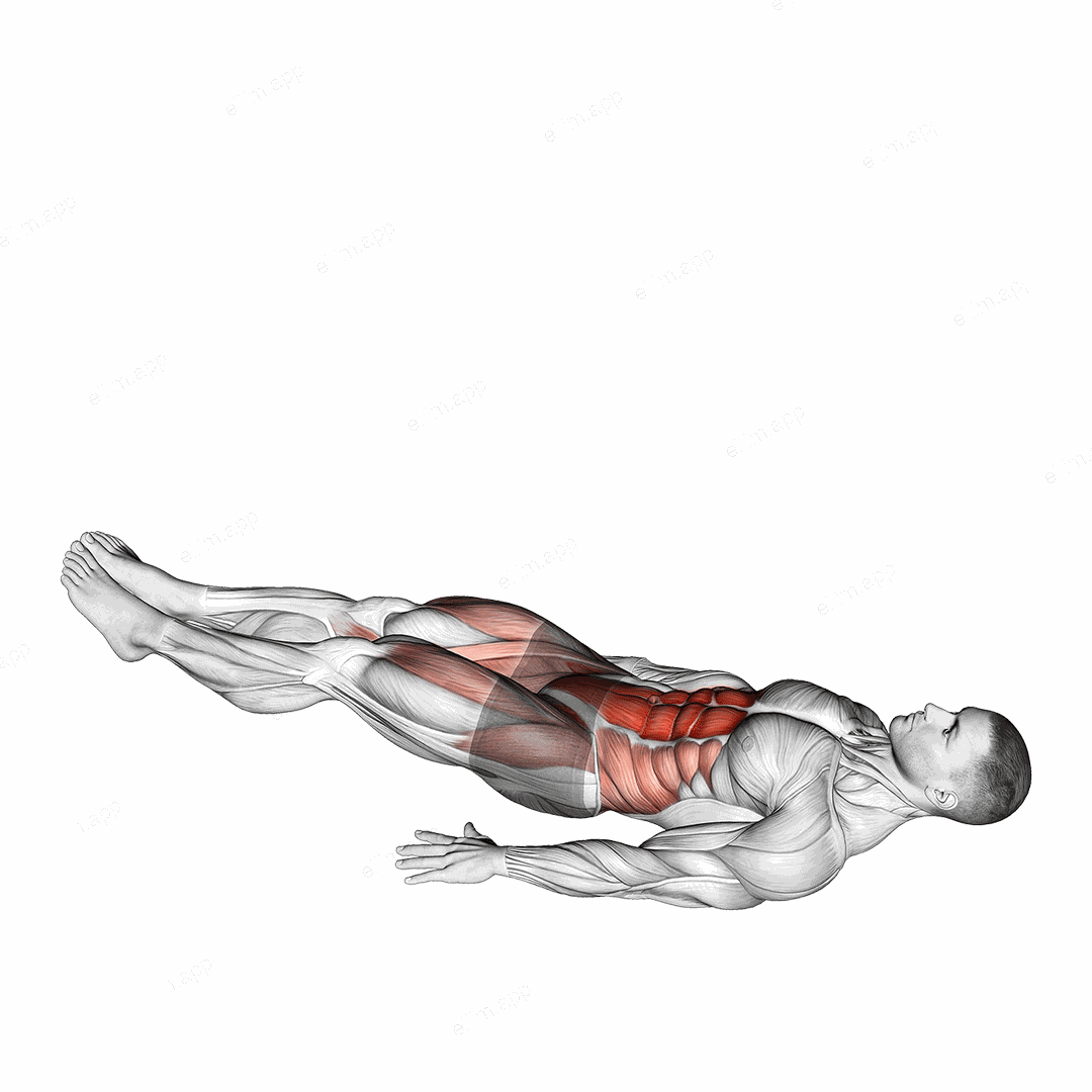 Criss Cross Leg Raises exercise targeting Hips and Adductor Brevis