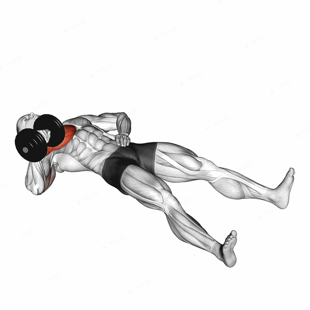 Dumbbell Alternating Floor Press exercise targeting Chest