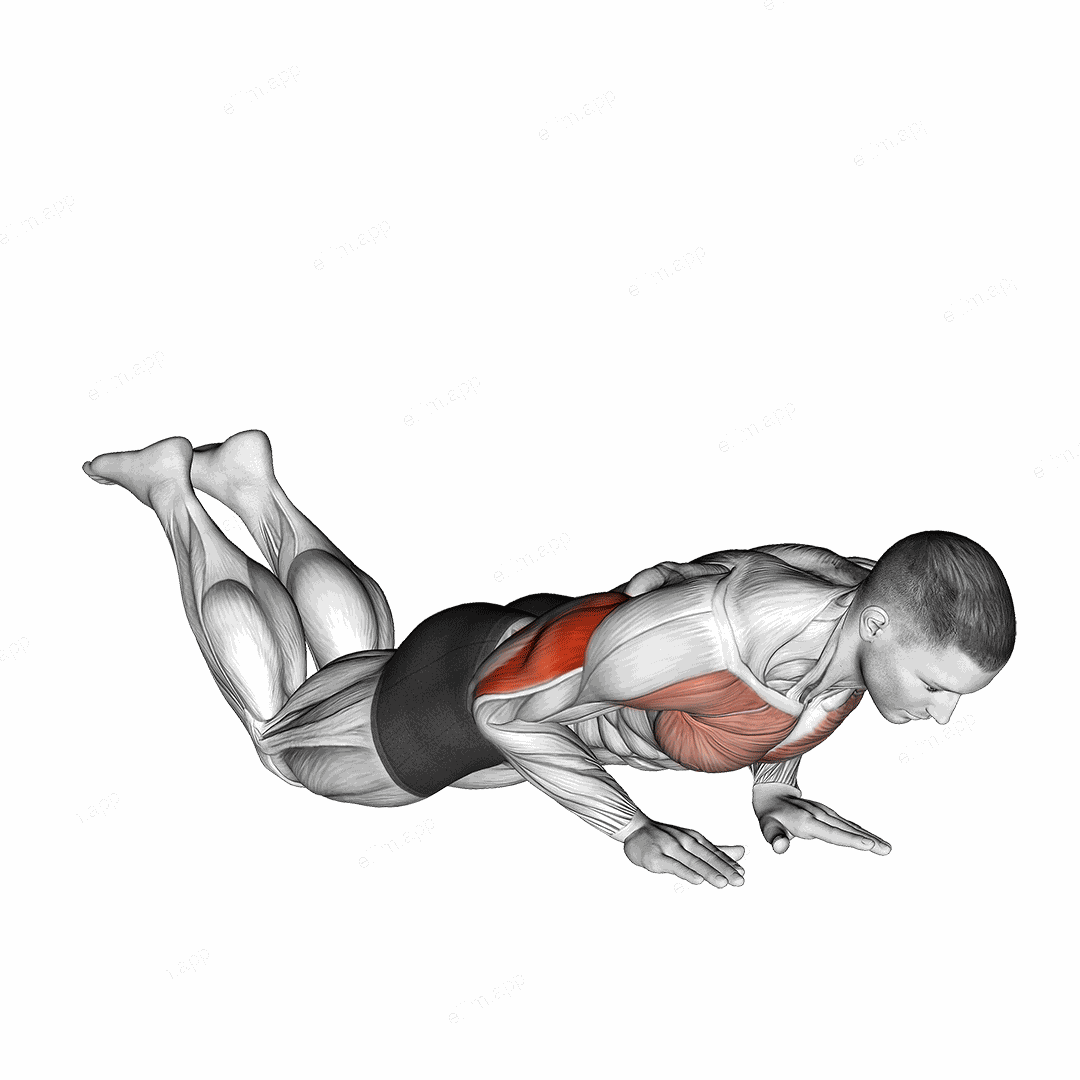 Close-grip Push-up (on knees) exercise targeting Upper Arms and Triceps Brachii