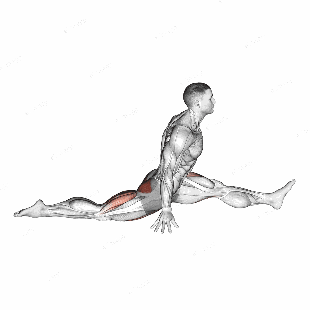 Flexion And Extension Hip Stretch exercise targeting Hips and Gluteus Maximus