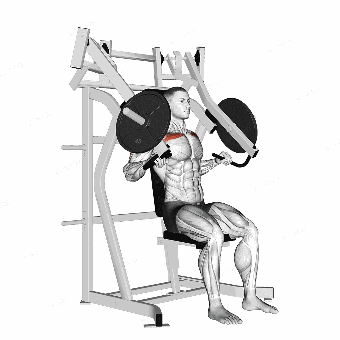 Leverage Incline Chest Press exercise targeting Chest