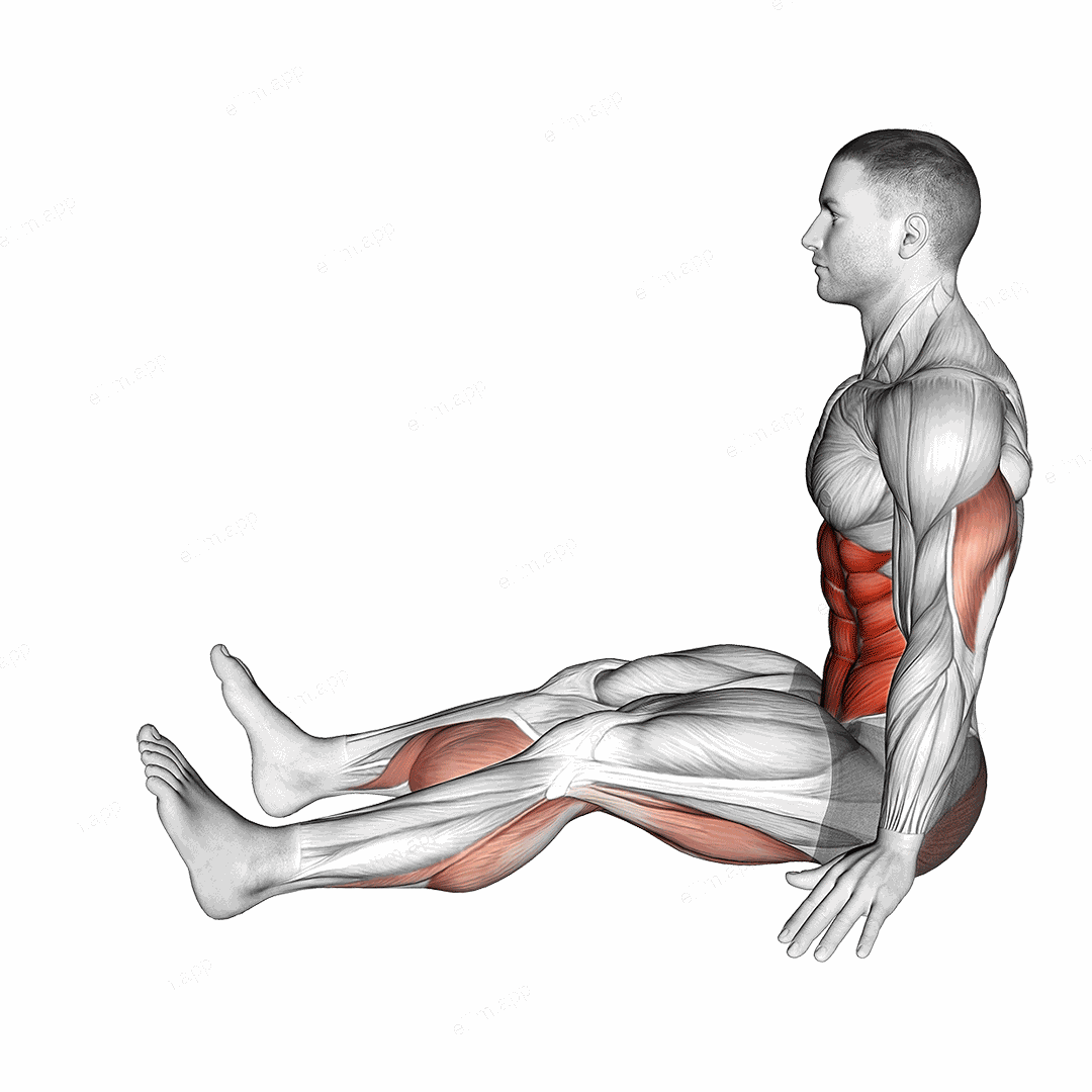 Spine Stretch Forward exercise targeting Hips and Iliopsoas