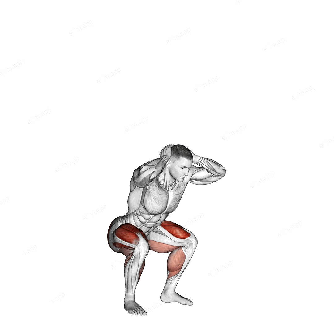 Prisoner Jump Squat exercise targeting Plyometrics