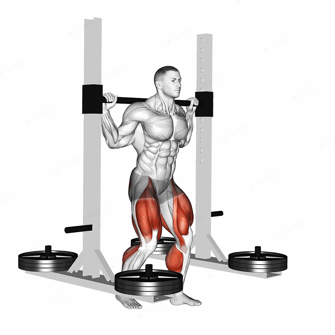 StrongMan Viking Press exercise targeting Shoulders and Thighs