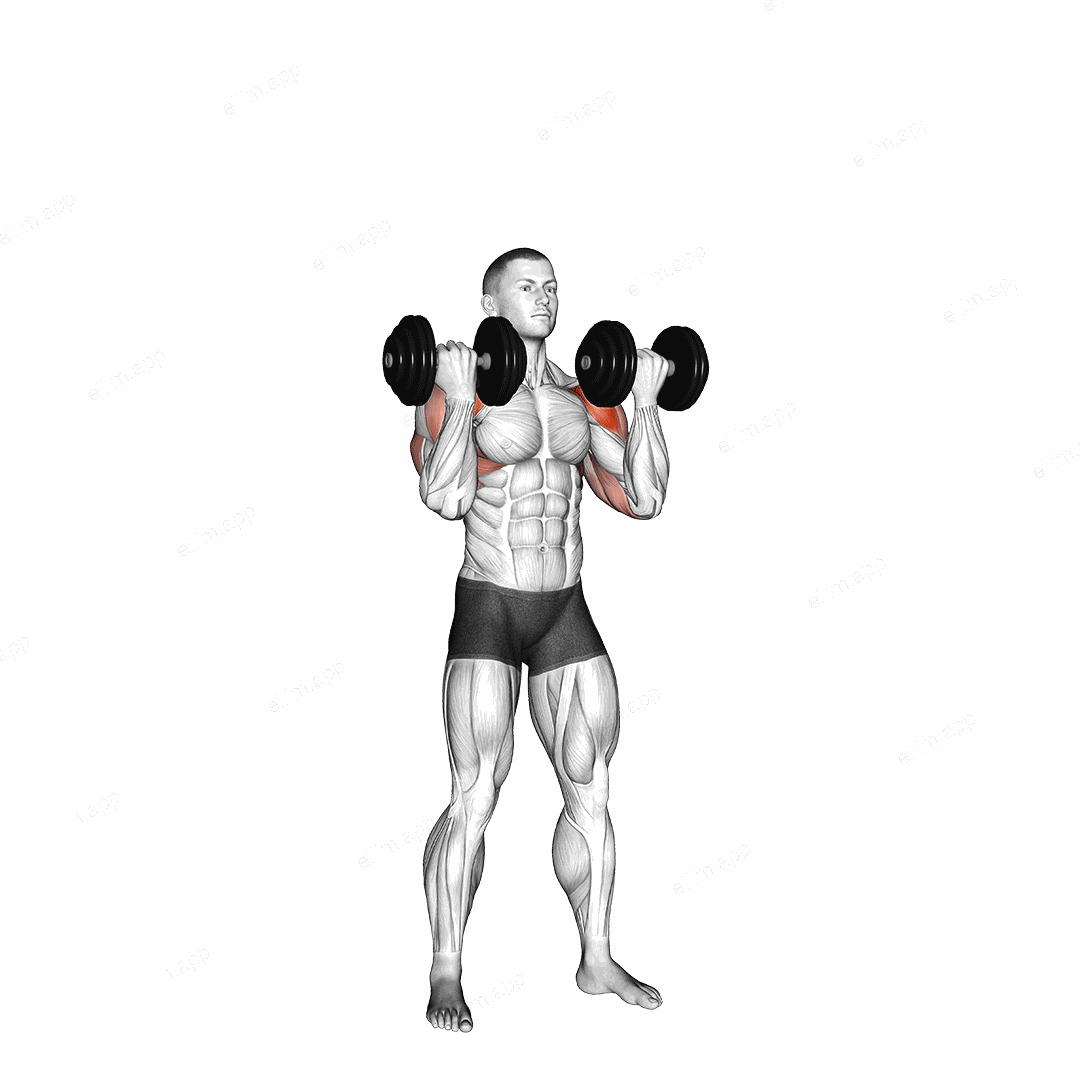 Dumbbell Standing Alternate Arnold Press exercise targeting Shoulders
