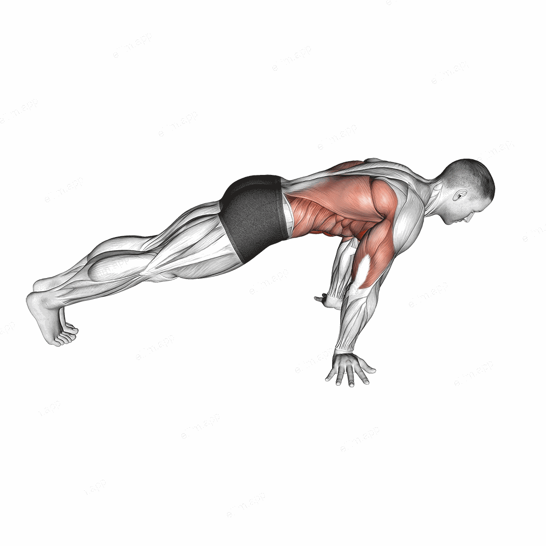 Pseudo Planche Push-up exercise targeting Chest and Pectoralis Major Clavicular Head