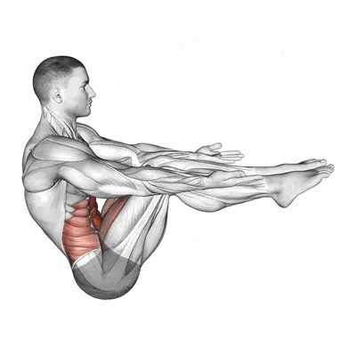 V Sit Toe Tap exercise targeting Waist