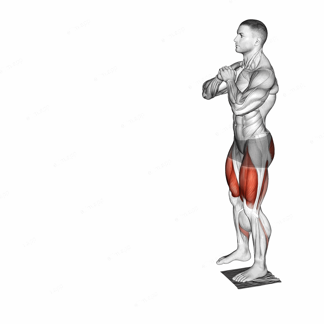 Standing Leg Slide with Towel exercise targeting Thighs