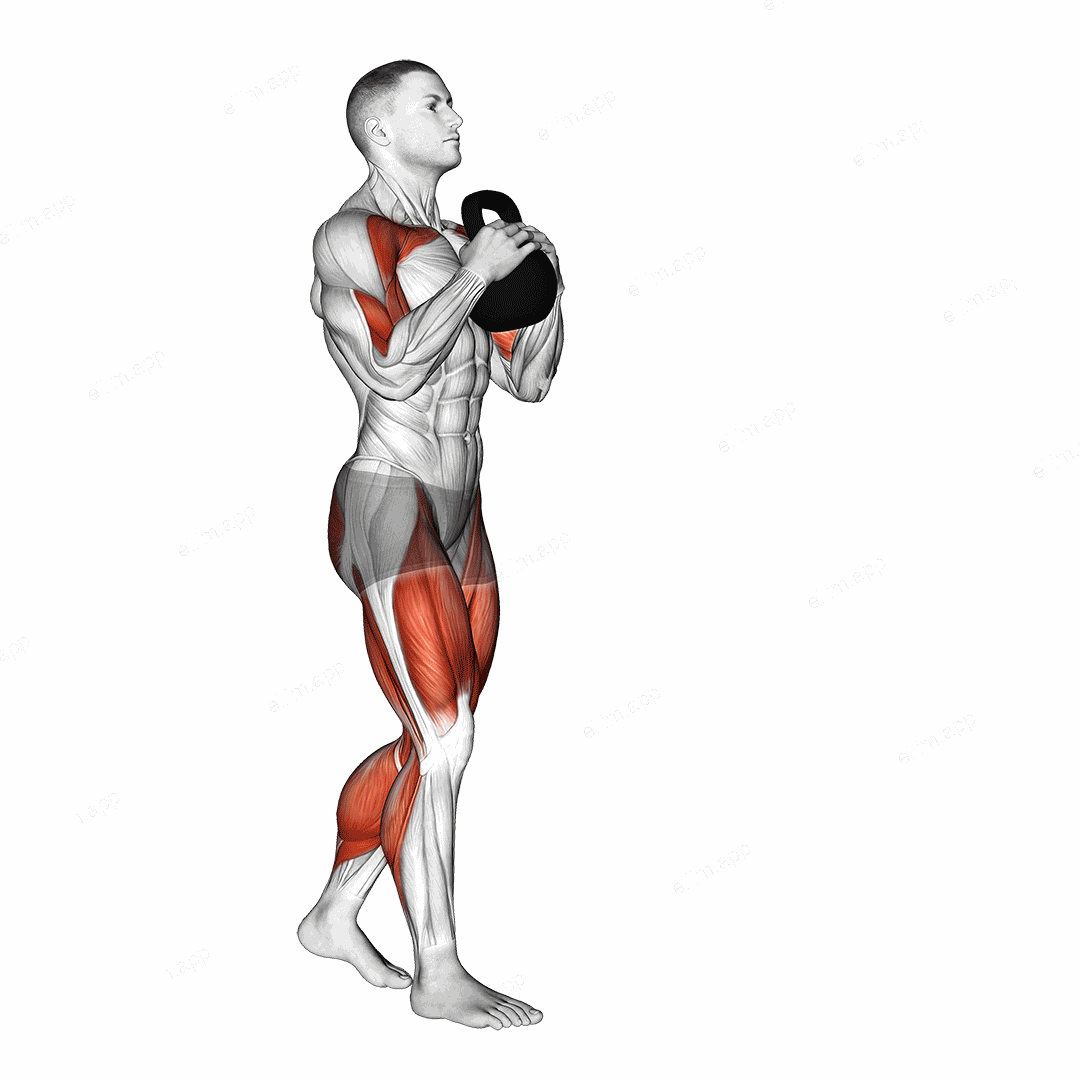Kettlebell Goblet Carry exercise targeting Thighs