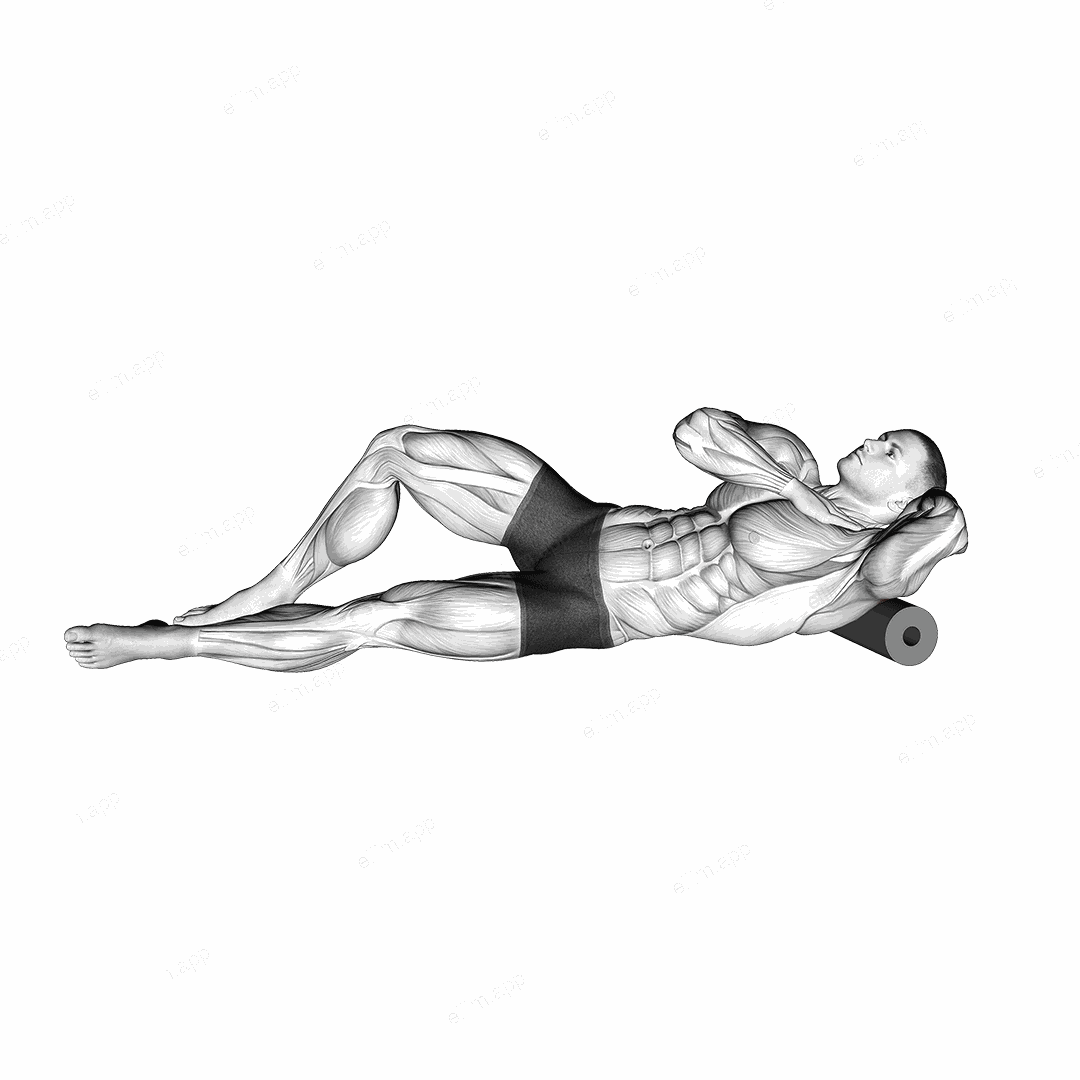 Roll Posterior Shoulder Lying on Floor exercise targeting Shoulders