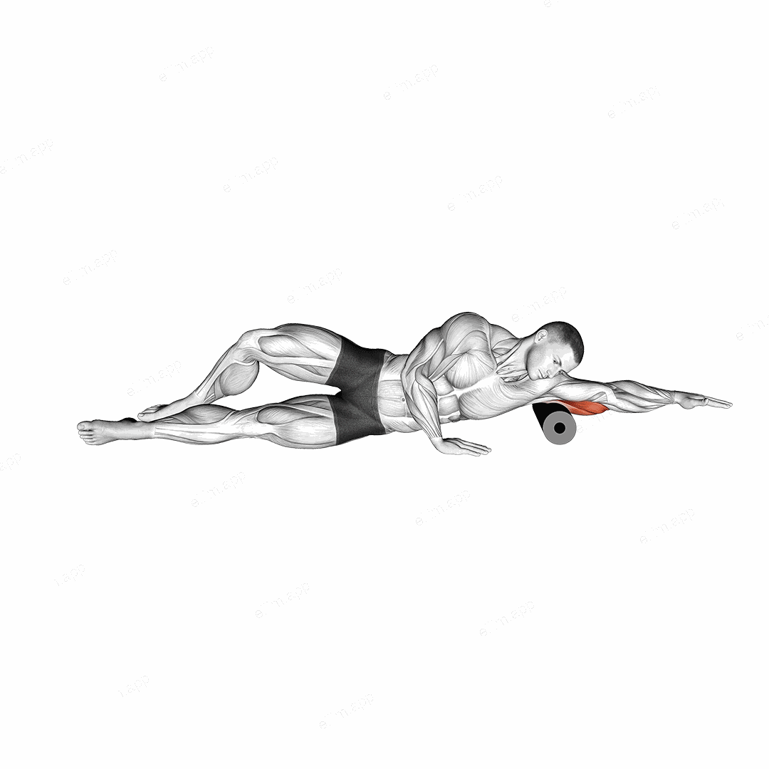 Roll Triceps Side Lying on Floor exercise targeting Upper Arms