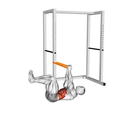 Resistance Band Anti Rotation Dead Bug exercise targeting Waist