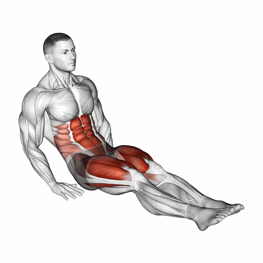 Reverse Crunch Kick exercise targeting Waist and Iliopsoas
