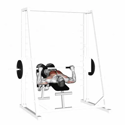 Smith Decline Bench Press exercise targeting Chest and Pectoralis Major Sternal Head
