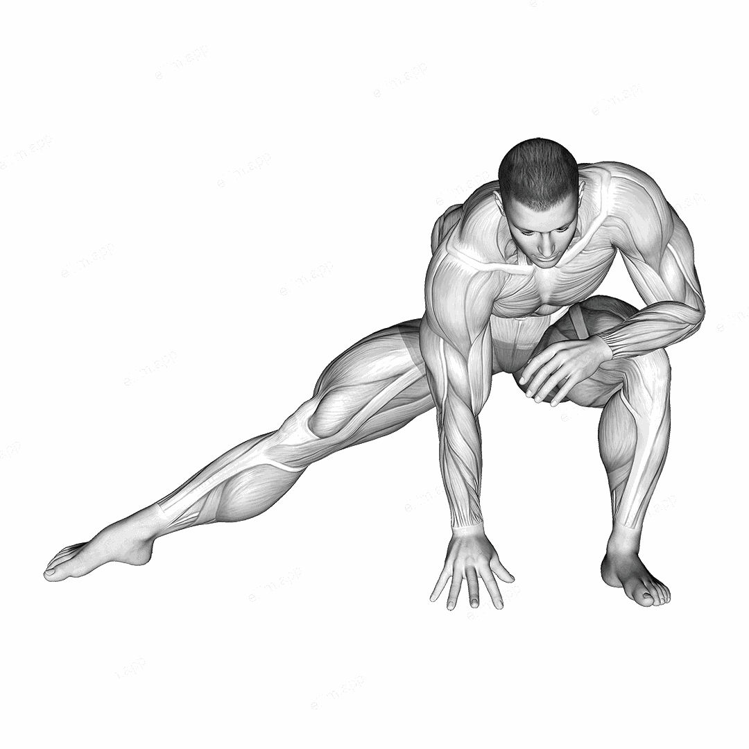 Standing Bent Knee Hip Adductor Stretch exercise targeting Hips