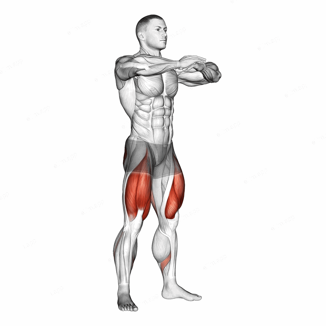 Sit Squat exercise targeting Thighs