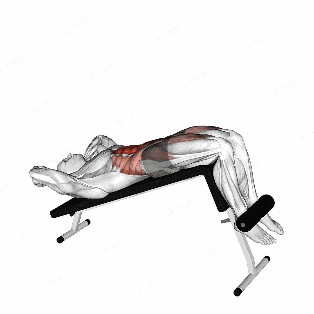 Decline Sit up exercise targeting Waist