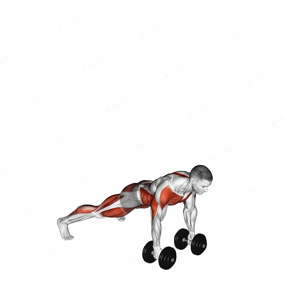 Dumbbell Devils Press exercise targeting Chest