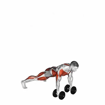 Dumbbell Devils Press exercise targeting Chest