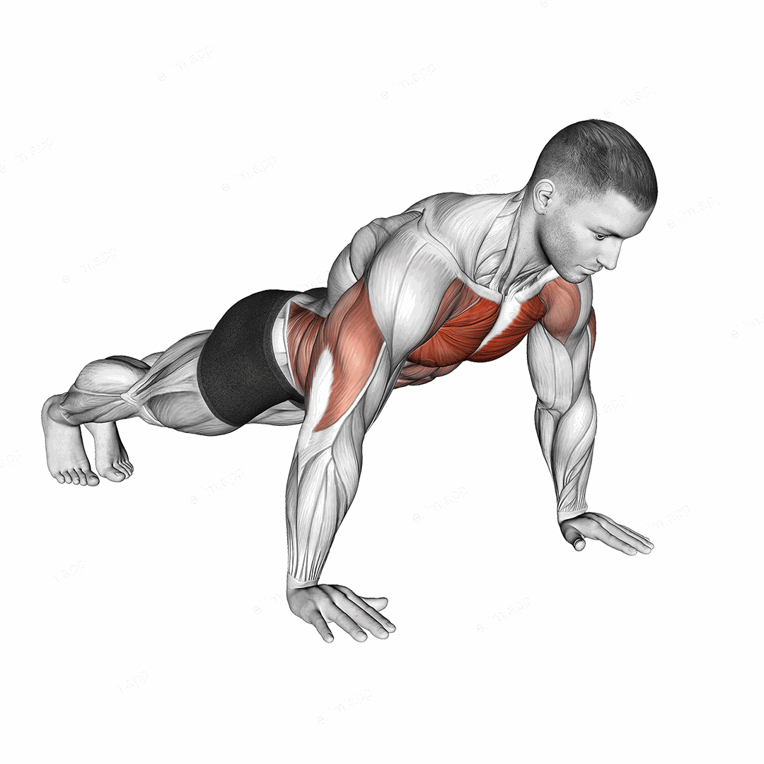 Negative Push-up exercise targeting Chest