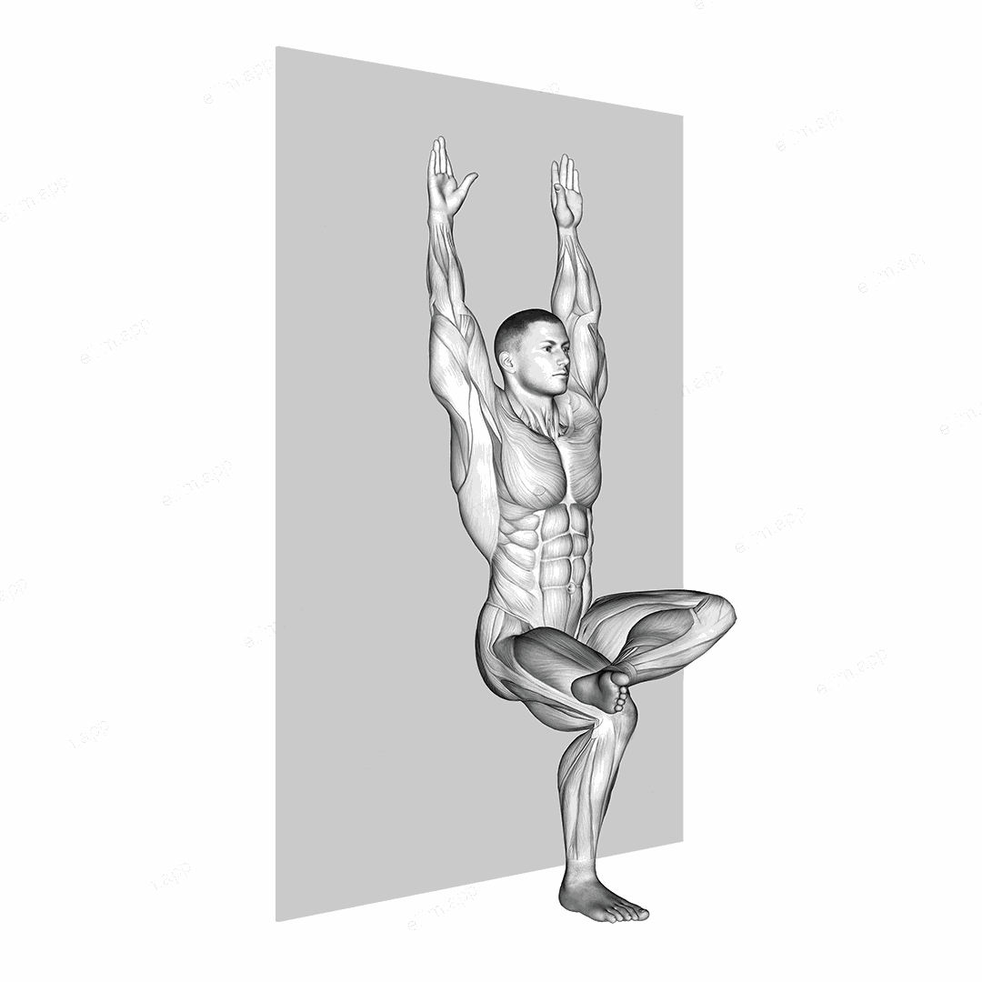 Single Leg Sit (wall) exercise targeting Thighs and Quadriceps