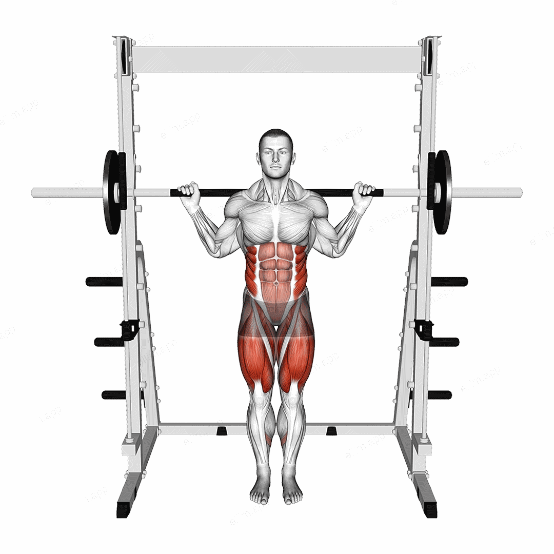 Smith Curtsey Lunge exercise targeting Thighs